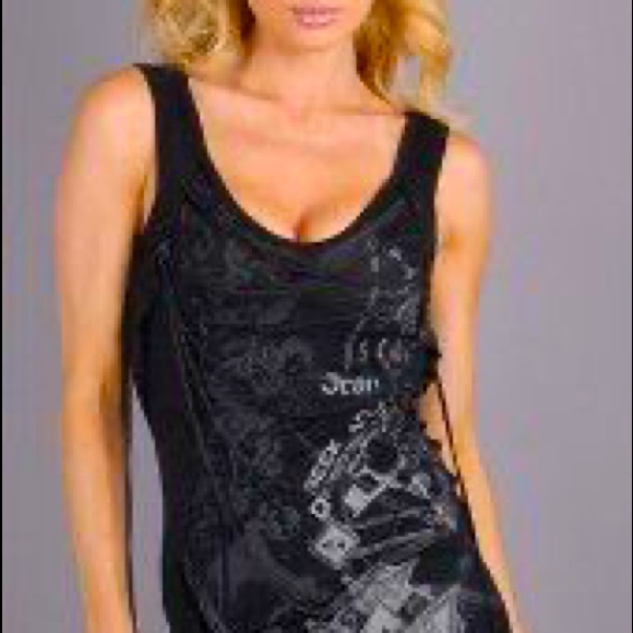 Salvage Edgy Graphic Designs Corset Style Tunic / Dress - Picture 2 of 2